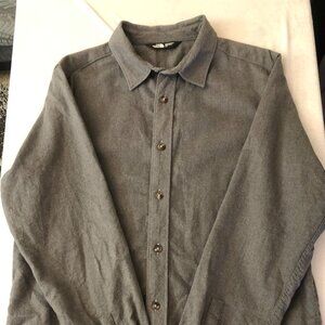 The North Face Men’s Long Sleeve Soft Shirt – Button Down, Size L, Dark Gray